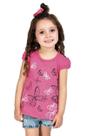 Blusa Infantil Em Algodão Estampa Borboletas Nº 1 Ao 3