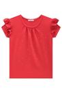 Blusa Infantil em Cotton Manga Babadinho e Aplique de Strass Pricess by Infanti