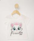 Blusa Infantil Estampa Gato Manga curta Tam 1 a 3-05182