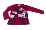 Blusa Infantil Estampa Minnie Disney Manga Longa Algodão Blusa Infantil Estampa Minnie Disney Manga Longa Algodão