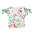 Blusa Infantil Fábula Malha Branca Frutalinha Color Abertura Ombros