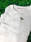 Blusa Infantil Fem Malha Lisa Strass