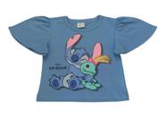 Blusa Infantil Feminina Cropped MC Lilo & Stitch Fakini Blusa Infantil Feminina Cropped MC Lilo & Stitch Fakini