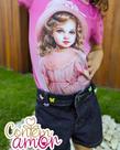 Blusa infantil feminina de malha boneca