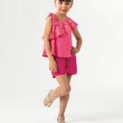 Blusa Infantil Feminina Floflo Algodão com Bordados Flores