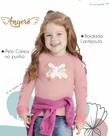 Blusa Infantil Feminino Manga Longa em Cotton Borboleta Lantejoula Angerô