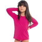 Blusa Infantil Manga Longa de Proteção UV50+ Rosa