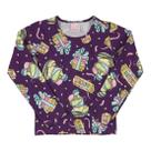 Blusa Infantil Manga Longa Doces Vinho Quimby