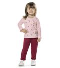 Blusa infantil manga longa meninas algodao estampa coracao - TrickNick
