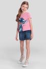 Blusa infantil menina brilhante do Stitch Brandili