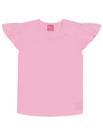 Blusa Infantil Menina Com Strass No Decote Rosa Cinti Blusa Infantil Menina Com Strass No Decote Rosa Cinti