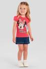 Blusa infantil menina da Minnie Mouse com glitter Brandili