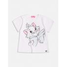 Blusa Infantil Menina Disney Marie Strass Off White Momi