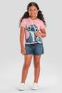Blusa infantil menina do Stitch com bolsinha Brandili