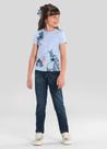 Blusa infantil menina do Stitch com glitter Brandili