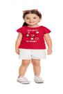 Blusa Infantil Menina Efeito Glitter E Pompom Vermelho Heart Blusa Infantil Menina Efeito Glitter E Pompom Vermelho Heart