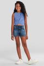 Blusa infantil menina em cotton cropped Brandili