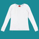 Blusa Infantil Menina Kyly em Ribana Canelada com Elástano Tamanho:12Cor:Branco