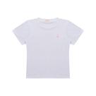 Blusa Infantil Menina Manga Curta Básica Em Cotton - Branco Blusa Infantil Menina Manga Curta Básica Em Cotton - Branco
