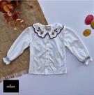 Blusa Infantil Menina Milon Manga Longa Gola Redonda em Tricoline Blusa Infantil Menina Milon Manga Longa Gola Redonda em Tricoline