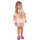 Blusa Infantil Menina Nanai Bege Floral Borboletas Inverno Moda Kids 6000387 -