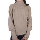 Blusa Infantil Menina Pixe Love Tricot Bege Kaqui - 810031
