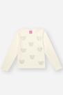 Blusa Infantil Menina Strass Ursinho Natural Mundo Cinti