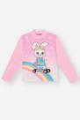 Blusa Infantil Menina Térmica Coelha Rosa Mundo Cinti
