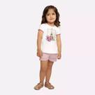 Blusa Infantil Menina Torre Eifel Milon Cor:Off WhiteTamanho:4