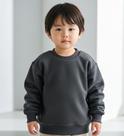 Blusa Infantil Moletom Flanelado Grafite Punho Basico 1 A 3 Anos Unissex