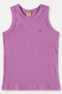 Blusa infantil sem manga lavanda Blusa infantil sem manga lavanda