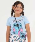 Blusa Infantil Stitch Bolsinha Tam 4 a 10 Azul-50016