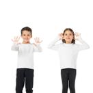 Blusa Infantil Térmica Encaixe Dedo Unissex Branca