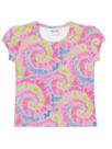 Blusa Infantil Verão Tie Dye Rosa Neon - Fakini