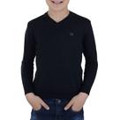 Blusa Infanto Juvenil Masculina Ogochi Tricot Gola V Preta - 005006 Blusa Infanto Juvenil Masculina Ogochi Tricot Gola V Preta - 005006