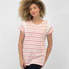 Blusa Juanna Listrada Alongada Manga Curta Feminina