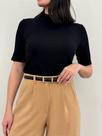 Blusa Julia Confortável e Sofisticada em Malha Canelada Blusa Julia Confortável e Sofisticada em Malha Canelada