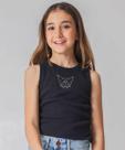 Blusa Juvenil Canelado Kuromi Tam 10 a 16 Preto-81026 Blusa Juvenil Canelado Kuromi Tam 10 a 16 Preto-81026