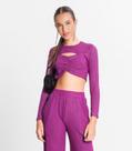 Blusa Juvenil Feminina Em Ribana Canelada Minty Roxo Blusa Juvenil Feminina Em Ribana Canelada Minty Roxo