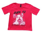 Blusa Juvenil Feminina MC Cereja Rosa