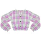 Blusa Juvenil Look Jeans Bata Xadrez Collor