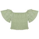Blusa Juvenil Look Jeans Cropped Collor