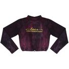 Blusa Juvenil Look Jeans Croppeg Tie-Dye Preto/Roxo - UNICA - 6