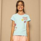 Blusa Juvenil Mily Estrelas Verão Blusa Juvenil Mily Estrelas Verão