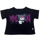 Blusa Kuromi Hello Kitty Cropped Camiseta Baby Look Blusinha Feminina Sf607