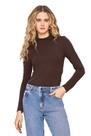Blusa Lado Avesso Segunda Pele Marrom L130589 -