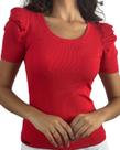 Blusa Lalina K2B manga bufante poliamida
