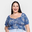 Blusa Lecimar Plus Size Estampada Feminina