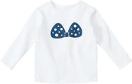 Blusa lilica ripilica branca bebê menina