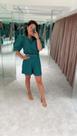 Blusa linho detalhe guippir Verde. P